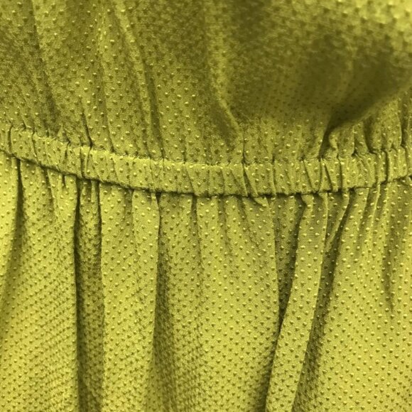 Derek Lam Silk Lime Green Peasant Tie Elastic Waist Midi Shift Dress S/US4/IT40 - Picture 8 of 13